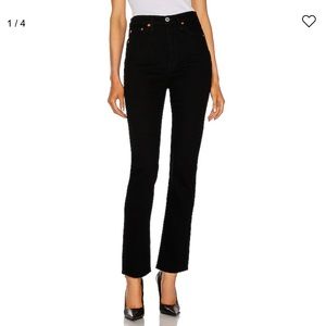 RE / DONE Black Denim 80's Slim Straight Jeans